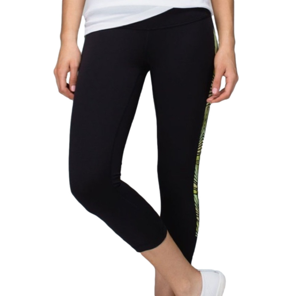 2014 Lululemon Wunder Under Crop (Print) *Full-On Luon
Black / Green - Picture 4 of 7